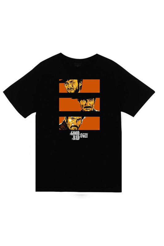 The Good, The Bad, The Ugly Printed Unisex 100% Cotton Black T-shirt
